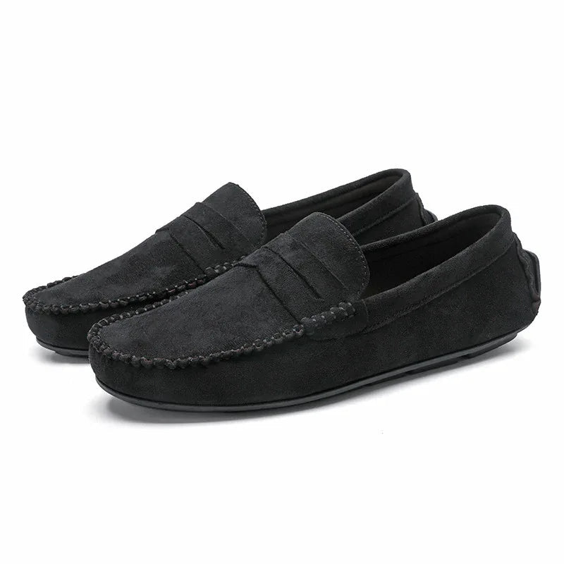 Herrenschuhe Leder Slip-On Atmungsaktive Loafer