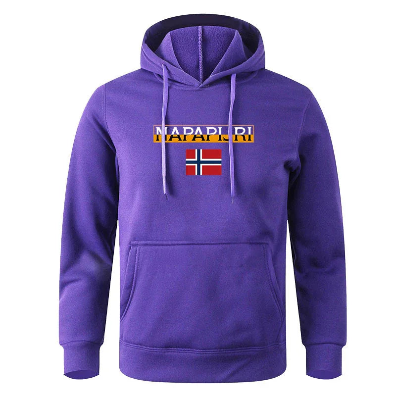 Herren Pullover Bedruckter Strickpullover Lässiger Kapuzenpullover