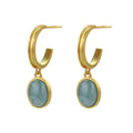 Boucles d'oreilles en argent 925 et jaspe naturel pour femmes