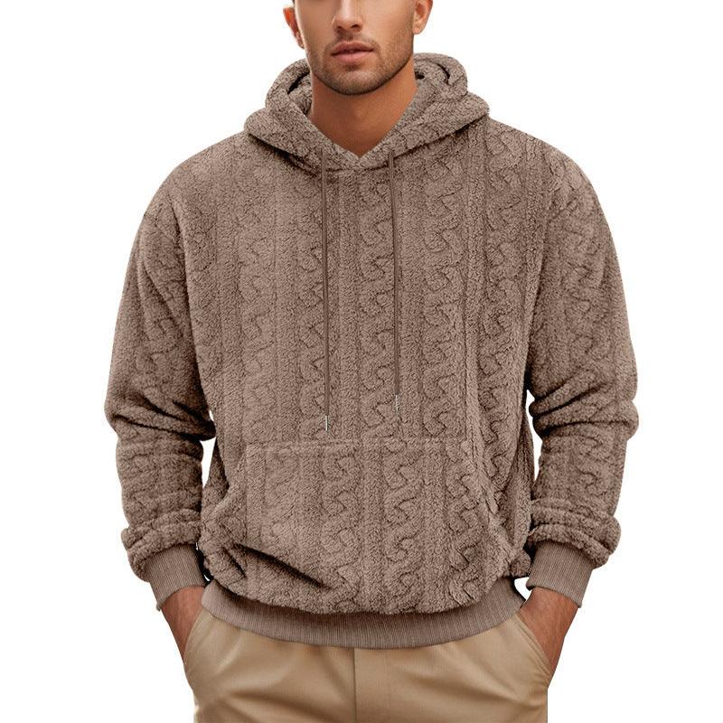 Herren Freizeit Kapuzenpullover Jacquard