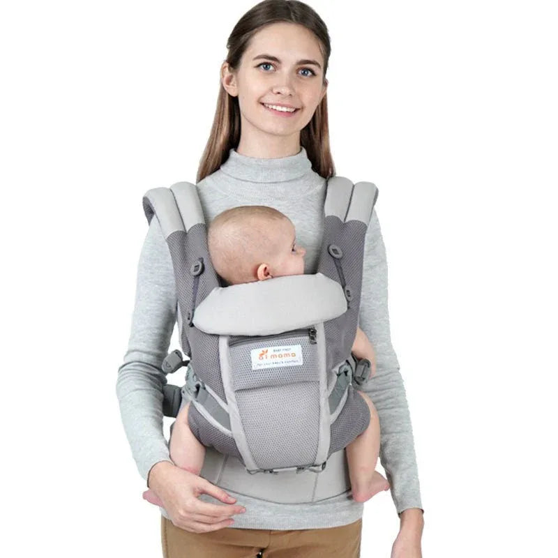 Porte-bébé ajustable en matière respirante