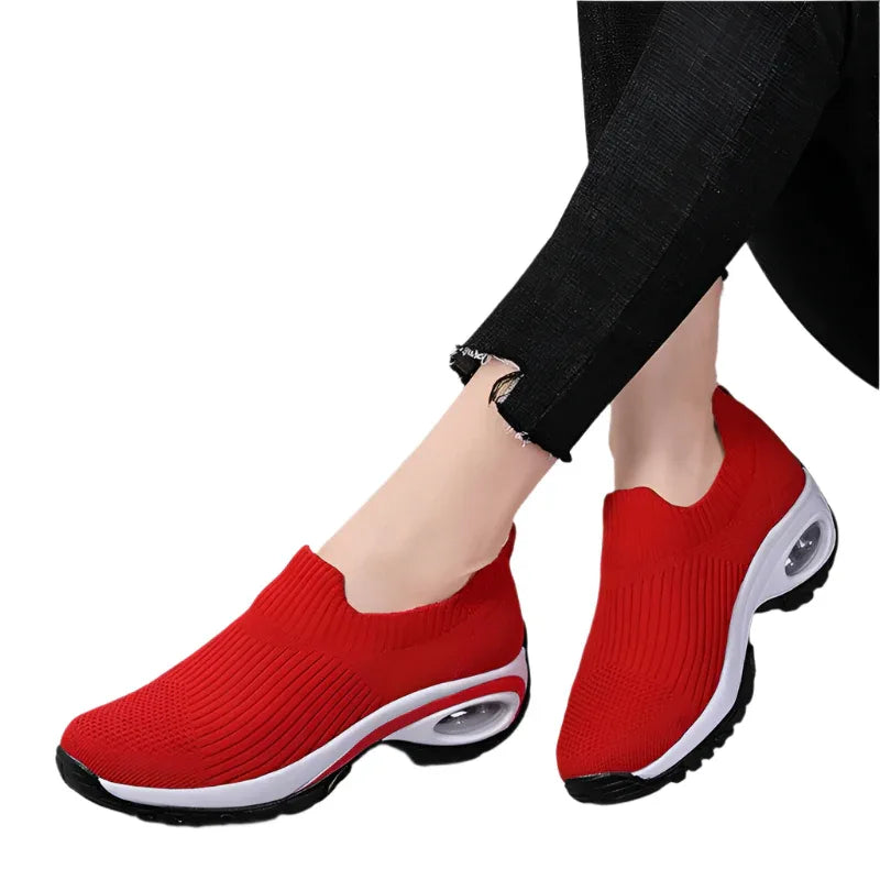 Sneakers Damen Luftkissen Mesh Atmungsaktive Laufschuhe Sportschuhe