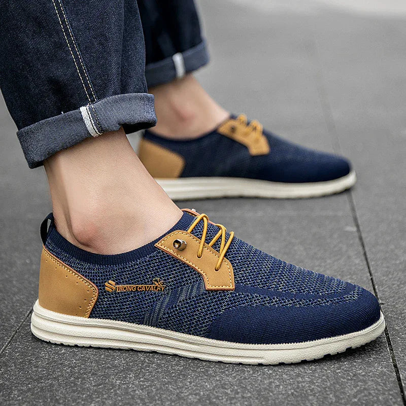 Chaussures décontractées à enfiler en maille Légères Respirantes Mocassins Hommes Chaussures de marche Course Sports