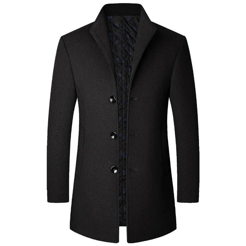 Manteau en laine décontracté d'automne et d'hiver pour hommes