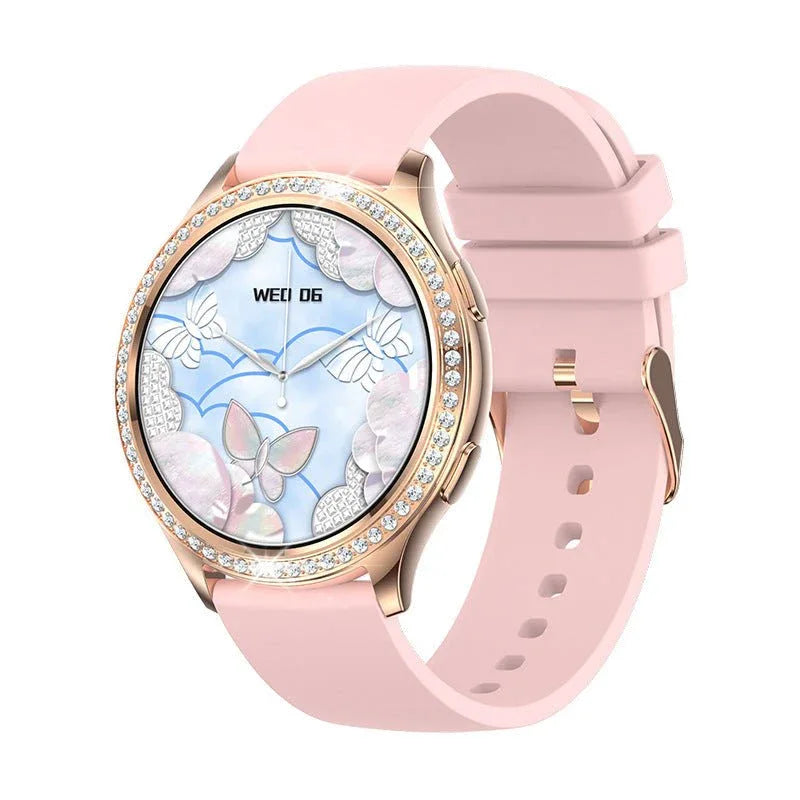 Montre connectée AK53 avec appels Bluetooth, moniteur de fréquence cardiaque, tension artérielle, oxygène sanguin et météo