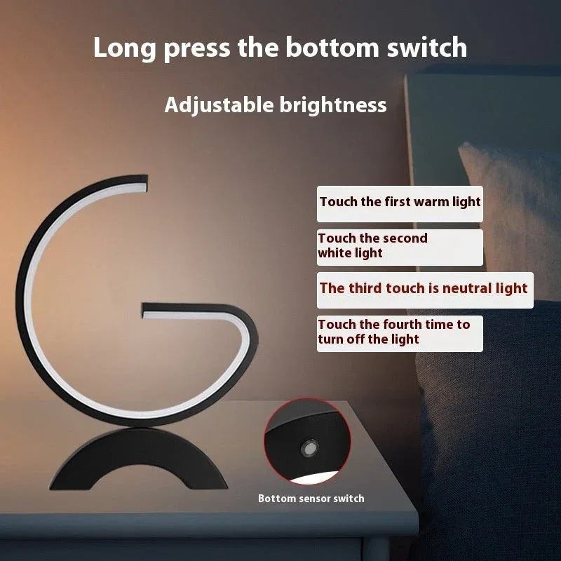 Lampe de Nuit de Chevet LED d'Ambiance, Décorative et Compacte