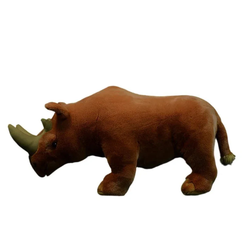 Ancienne créature égyptienne, rhinocéros en peluche à double corne et pattes lourdes