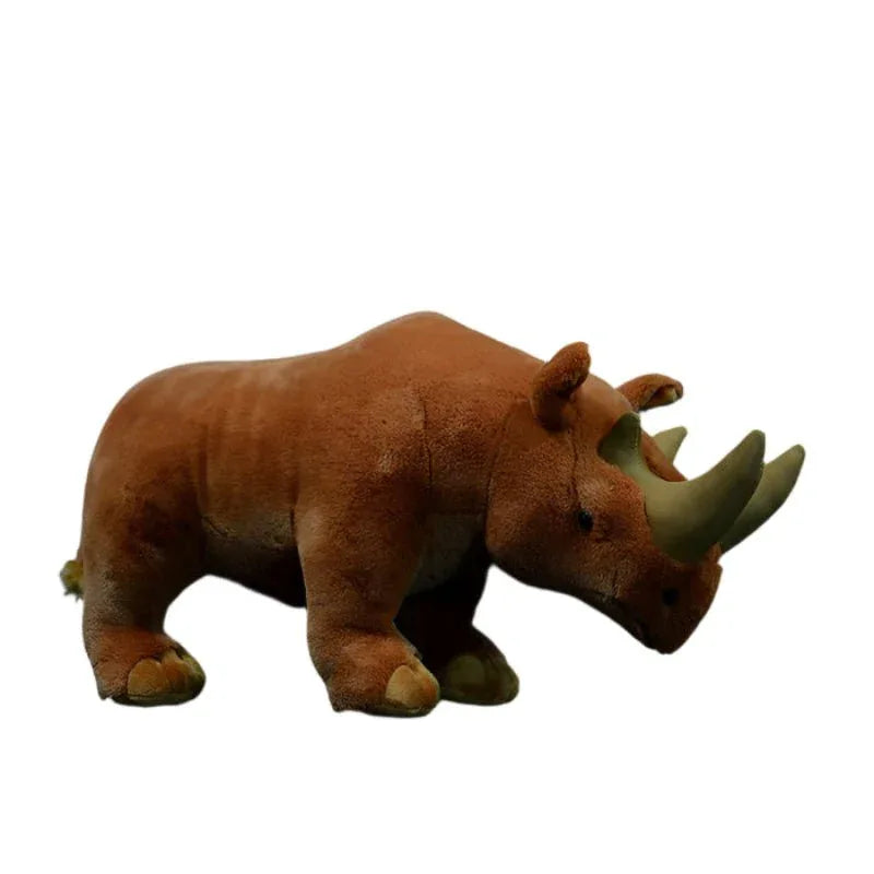Ancienne créature égyptienne, rhinocéros en peluche à double corne et pattes lourdes