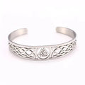 Asgard Crafted Handgefertigtes Wikinger-Edelstahlarmband mit Walknotsymbol und keltischem Design