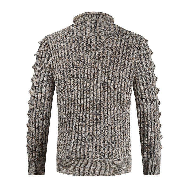 Pull tricoté ample col montant pour homme automne et hiver