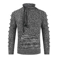 Pull tricoté ample col montant pour homme automne et hiver