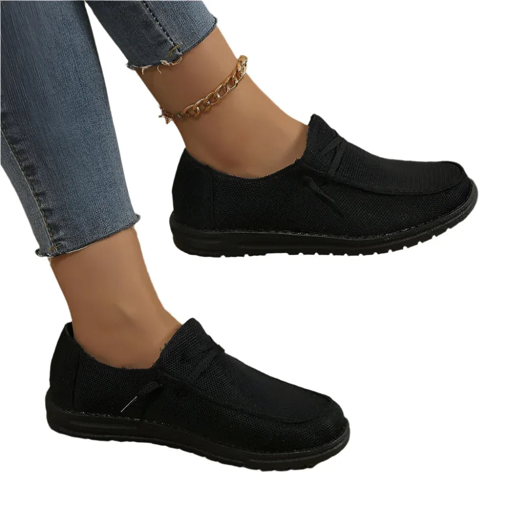 Chaussures plates décontractées pour femmes à lacets ou mocassins sans lacets