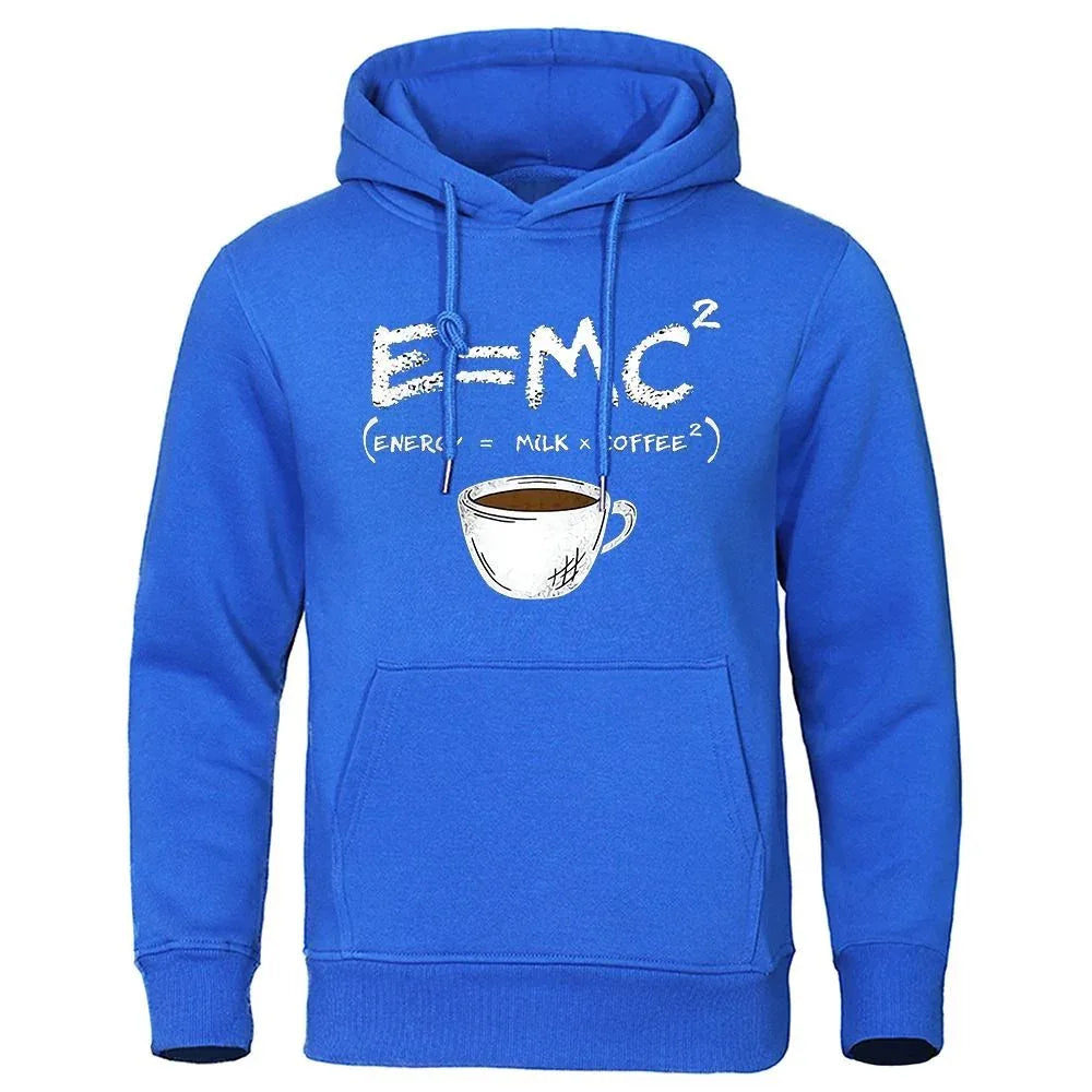 Herren-Hoodies mit lustiger Kaffee-Mathe-Gleichung und lockerer Passform