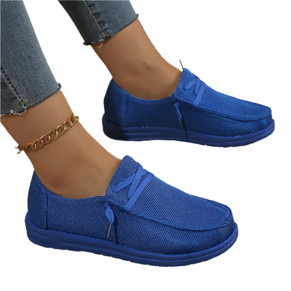 Chaussures plates décontractées pour femmes à lacets ou mocassins sans lacets