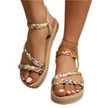 Damenschuhe Mode Dünne Riemen Flache Sommer Strand Sandalen