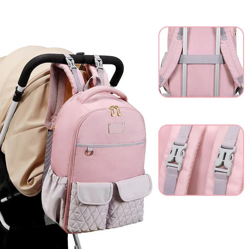 Baby-Wickelrucksack mit großem Fassungsvermögen und mehreren Fächern
