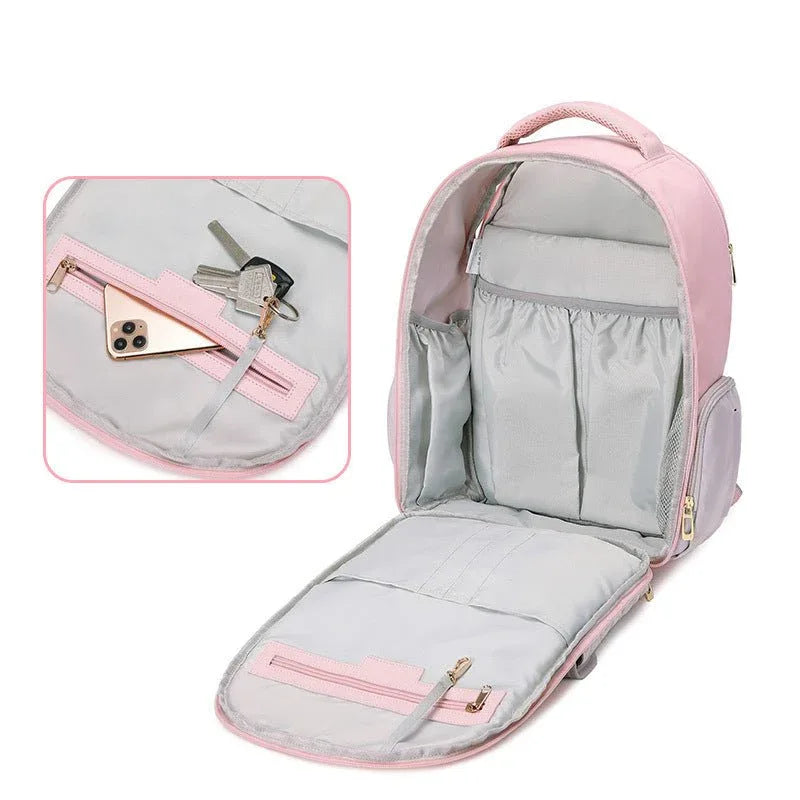 Baby-Wickelrucksack mit großem Fassungsvermögen und mehreren Fächern