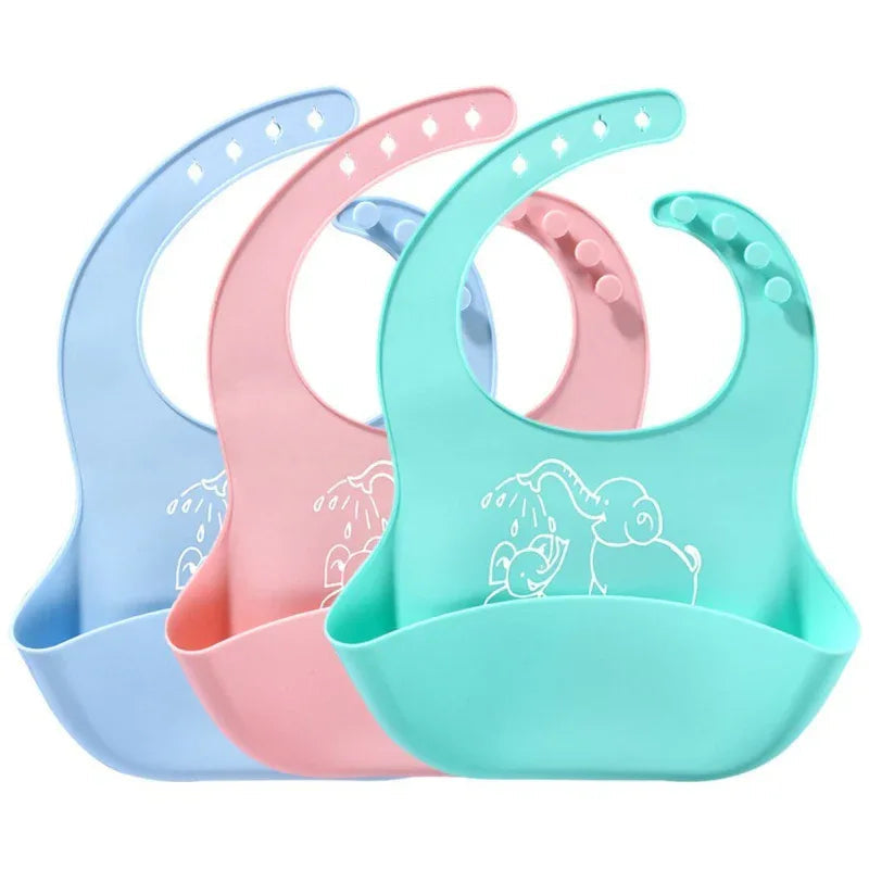 Babynahrung Silikonlätzchen mit Elefanten-Print