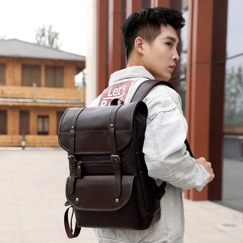 Rucksack aus PU-Leder für Studenten