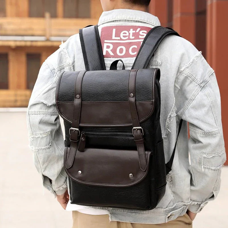 Rucksack aus PU-Leder für Studenten