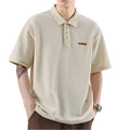 Polo brodé texturé rétro pour homme