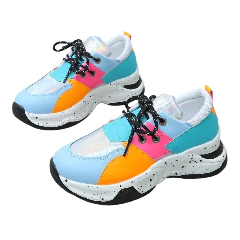 Baskets à lacets pour femmes Chaussures de sport de marche et de course
