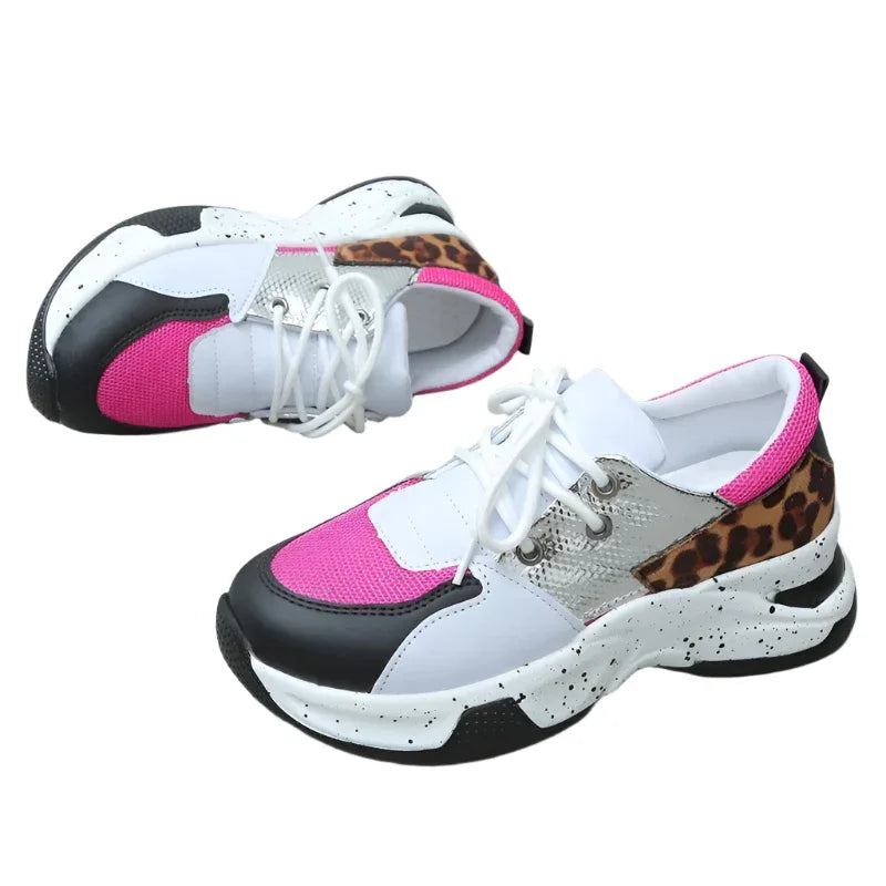 Baskets à lacets pour femmes Chaussures de sport de marche et de course