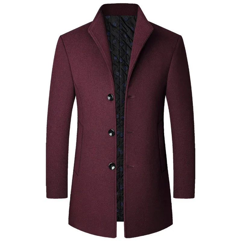 Manteau en laine décontracté d'automne et d'hiver pour hommes