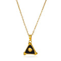 Fashion Triangle 18K Gold Stainless Steel Unisex Necklace