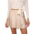 Boutique Satin High Waist Elastischer Uni-Rock