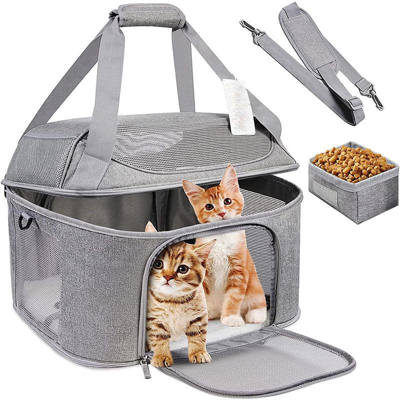 Sac à dos de transport respirant et transparent, sac à main, sac à bandoulière en un pour chats et chiens