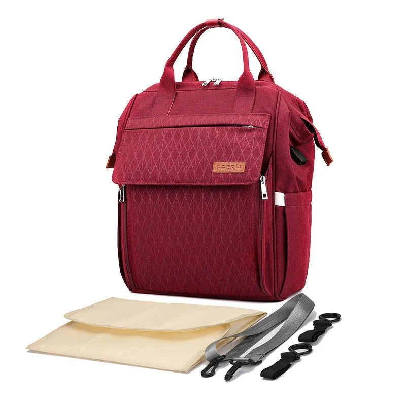 Multifunktionale Wickeltasche mit großer Kapazität für Eltern und Baby