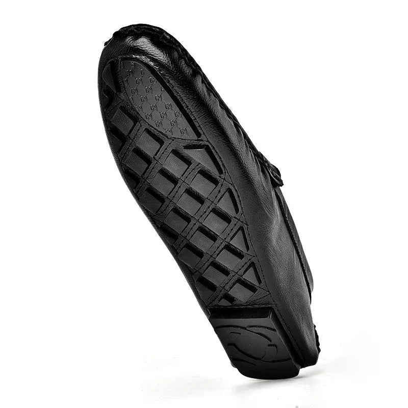 Übergrößen Cowhide Freizeitschuhe Herren Britische One Pedal Loafers
