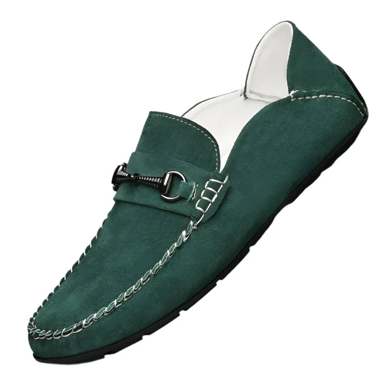 Herren Mokassins aus Wildleder Atmungsaktive Freizeitschuhe