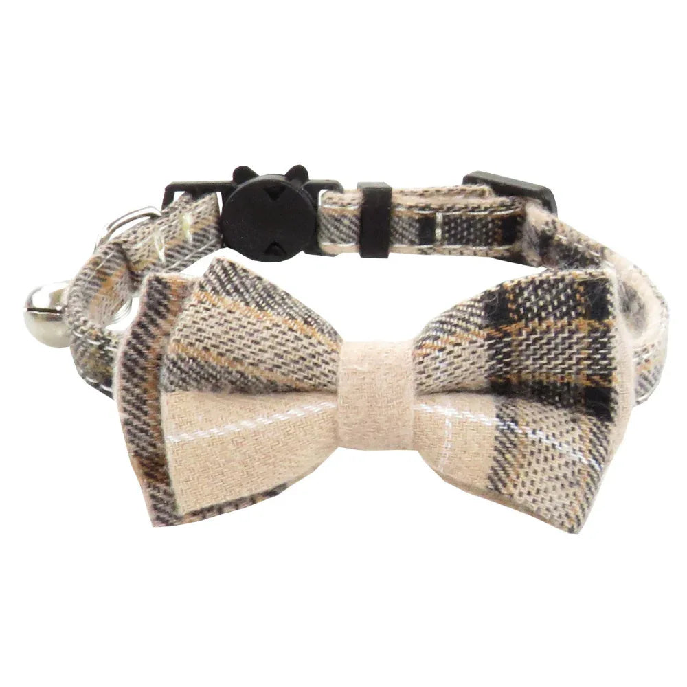 Collier réglable pour animaux de compagnie (chats et chiens) avec nœud papillon