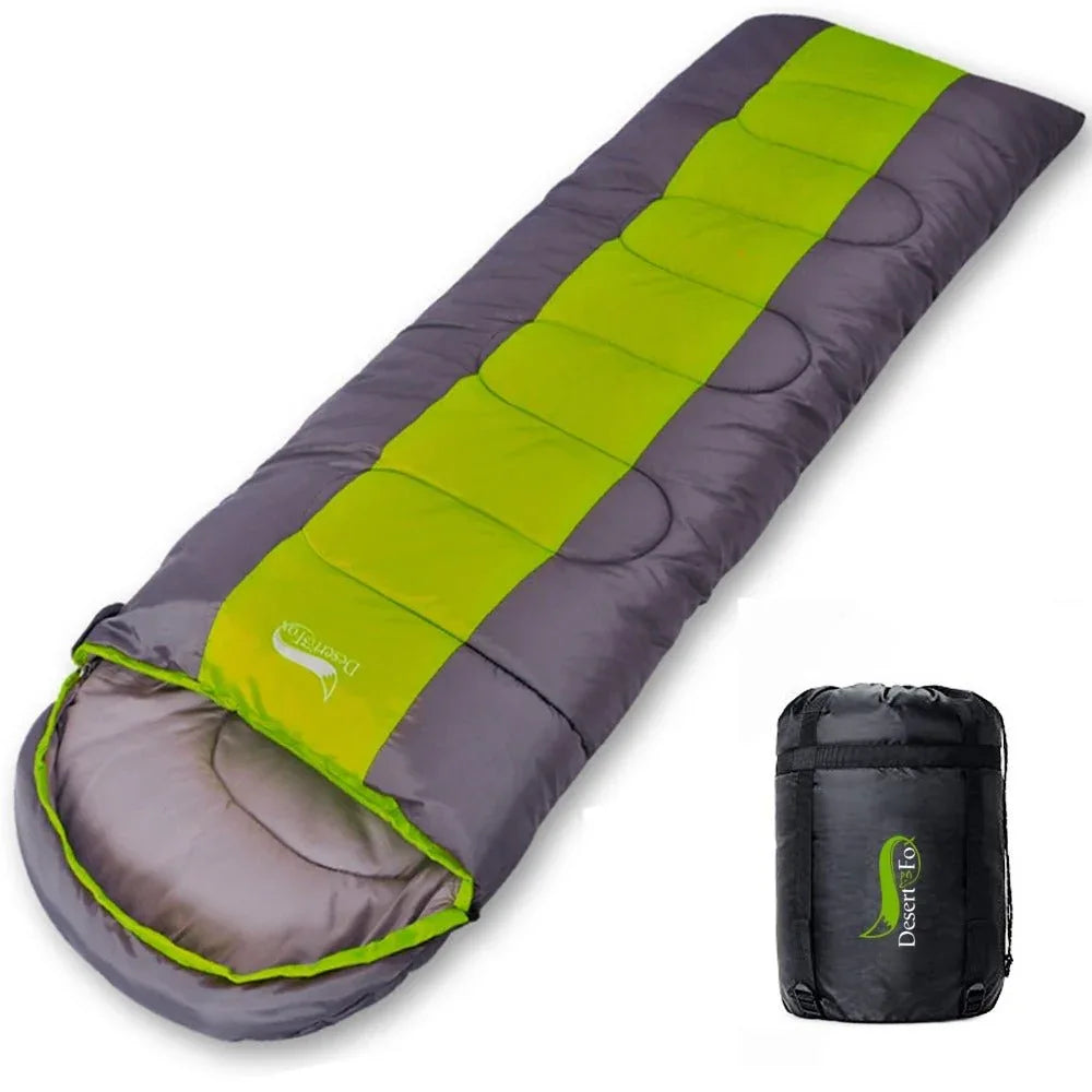 Sac de couchage de camping léger, chaud et froid, de forme enveloppe pour le camping, les voyages et la randonnée en extérieur