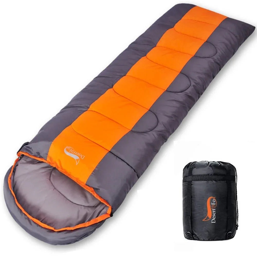 Sac de couchage de camping léger, chaud et froid, de forme enveloppe pour le camping, les voyages et la randonnée en extérieur