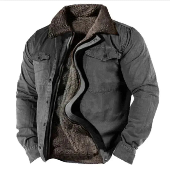 Legere, locker sitzende, warme Herrenjacke