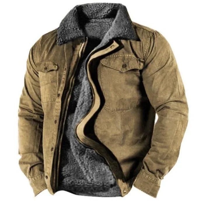 Legere, locker sitzende, warme Herrenjacke