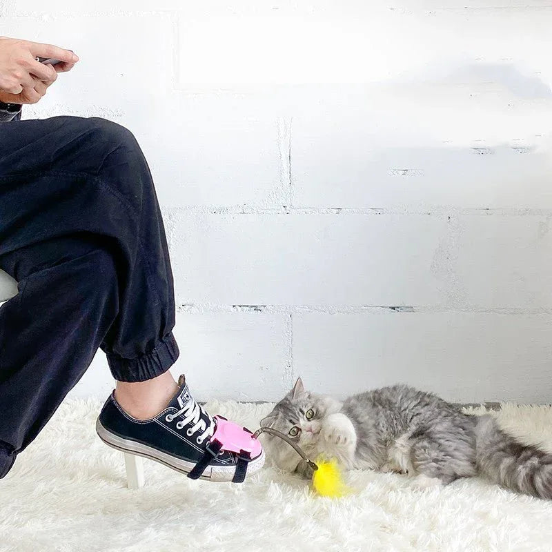 Jouet pour Chat Drôle Canne à Plumes Résistantes