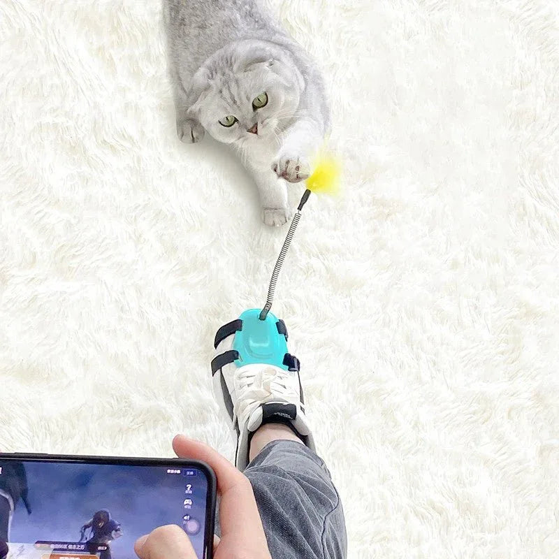 Jouet pour Chat Drôle Canne à Plumes Résistantes