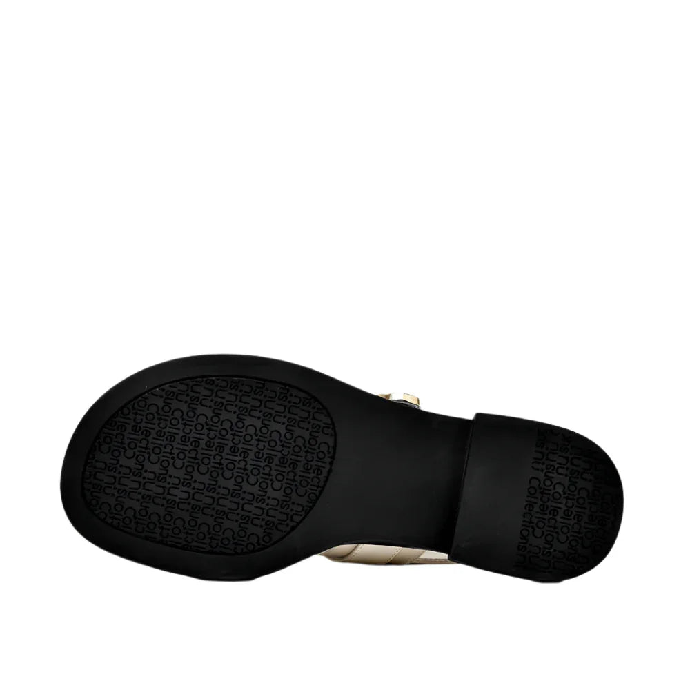 Chaussures d'été pour femmes Sandales plates en cuir de style romain
