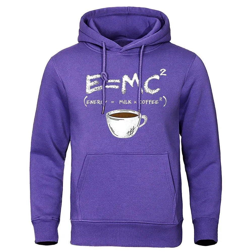 Herren-Hoodies mit lustiger Kaffee-Mathe-Gleichung und lockerer Passform