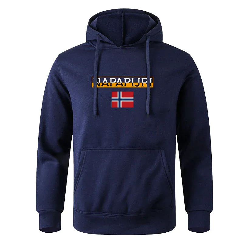 Herren Pullover Bedruckter Strickpullover Lässiger Kapuzenpullover