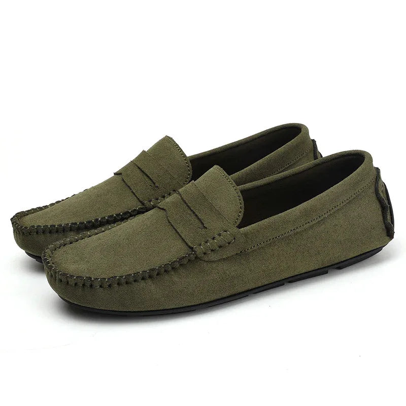 Herrenschuhe Leder Slip-On Atmungsaktive Loafer