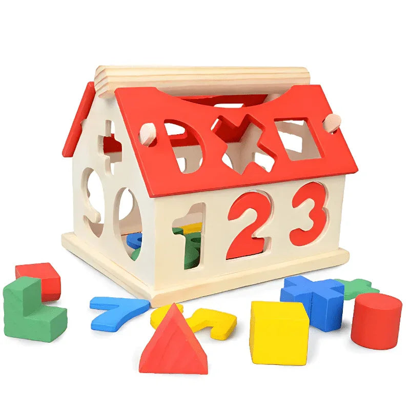 Niedliches hölzernes Haus-Lernspielzeug für Kinder
