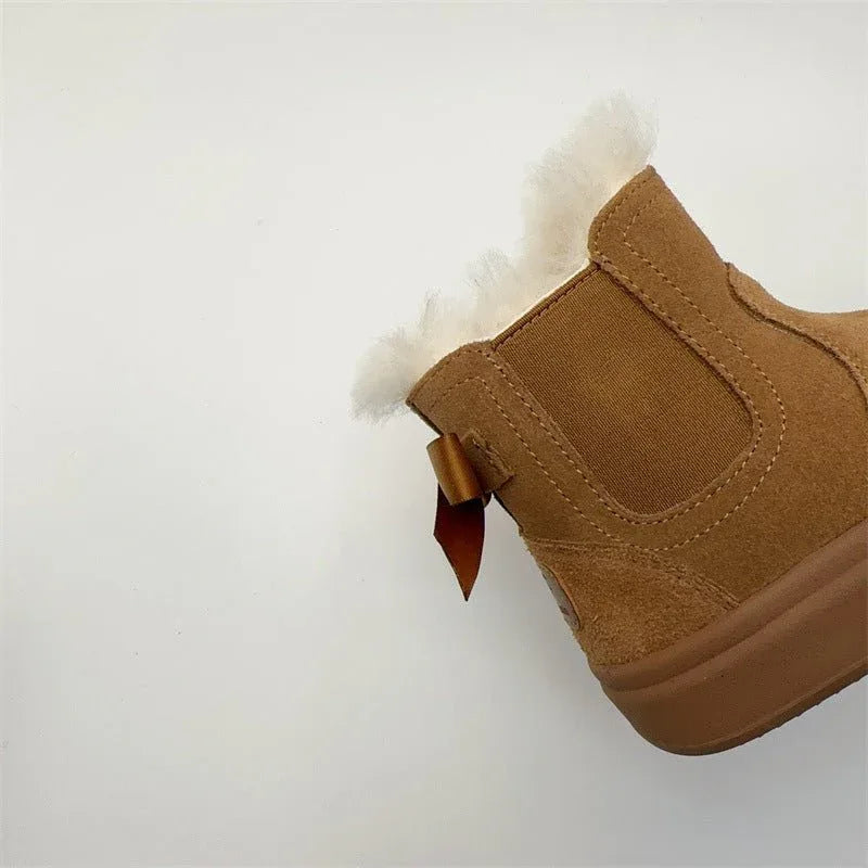 Bottes d'hiver en coton fourrées unisexe pour enfants
