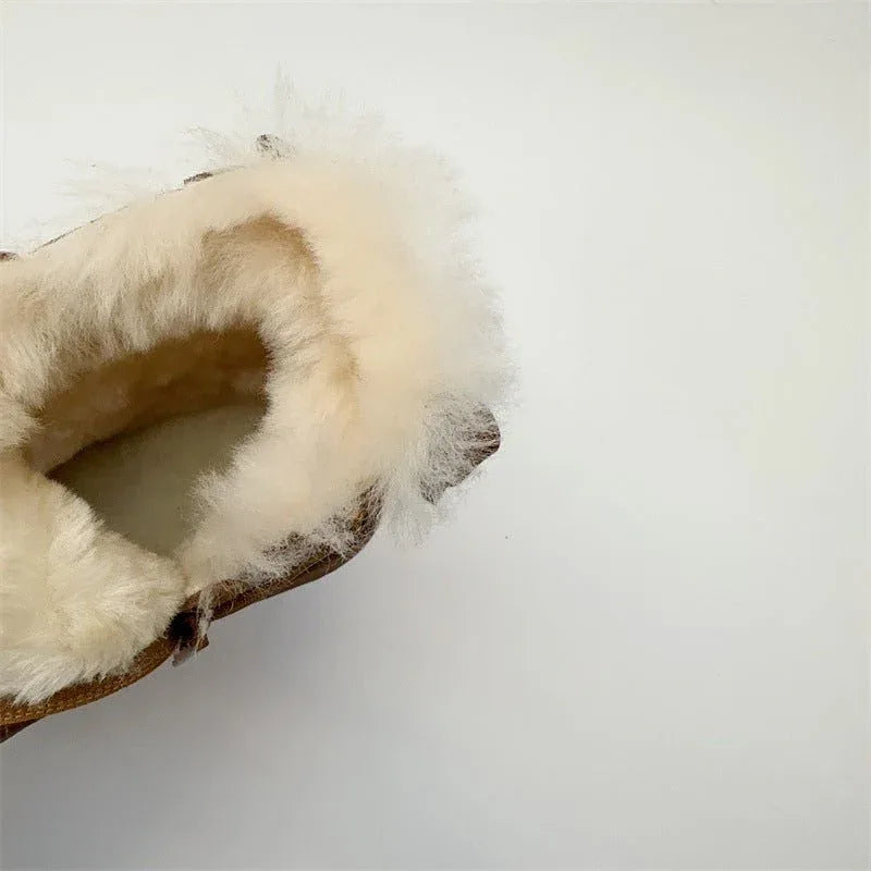 Bottes d'hiver en coton fourrées unisexe pour enfants