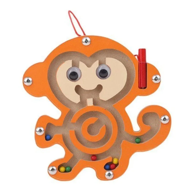 Magnetisches Holz-Labyrinth für Kinder Lernspielzeug für die frühe Entwicklung