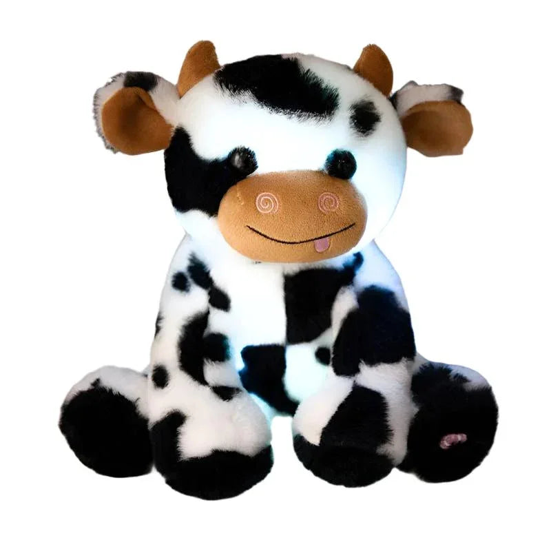Jouets en peluche vache lumineux et colorés